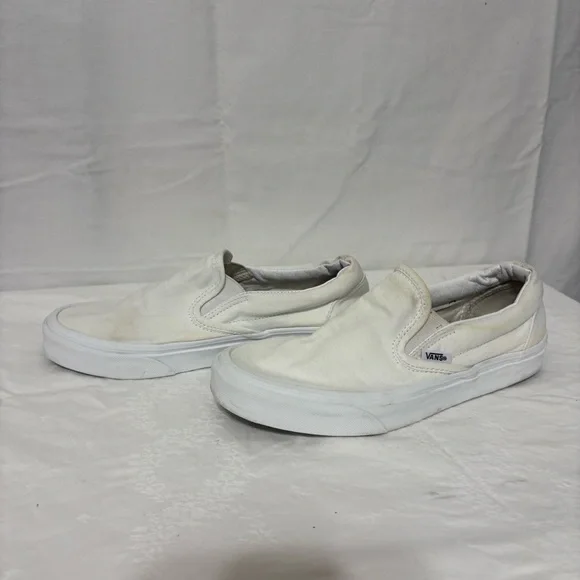 Vans White Slip-On Loafers unisex. - Picture 4 of 8